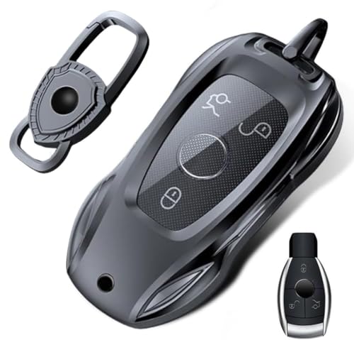 Coque clé métal Classe A E300L avec porte-clés protection luxe