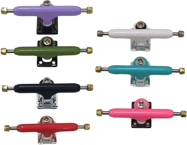 Miniatura 2 de LEEFAI Camiones de diapasón de 1.339 in G3 con colgador de color, mini patineta profesional para dedos invertido, buje más duro, buje más duro,