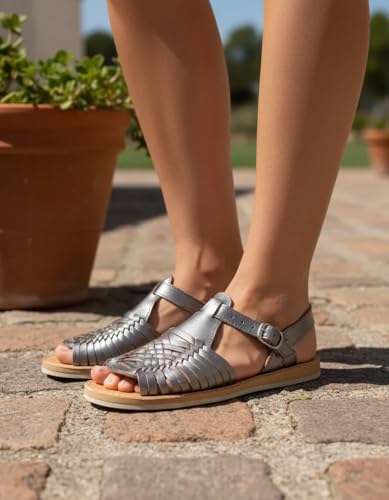 Image of Macarena Collection Womens Shoes Leather Sandals for Women | Huarache Handmade Mexican Sandals Women | Comfortable & Stylish Womens Sandals 3044