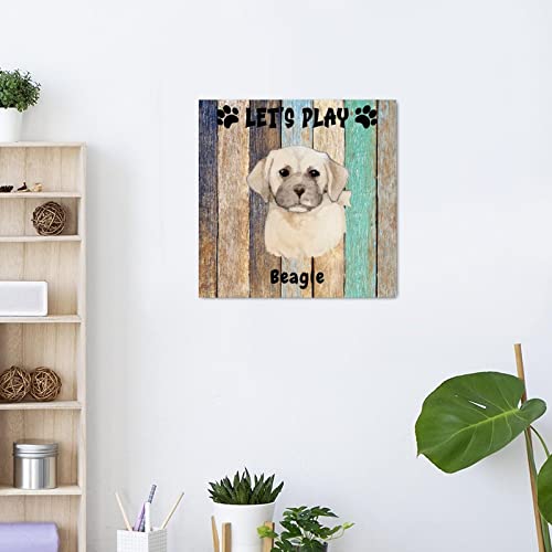Plaque en bois Beagle décorative pour une ambiance de maison chrétienne chaleureuse - 3