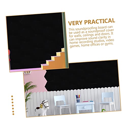 TOYANDONA 6 piezas paneles acústicos para insonorización con autoadhesivo para pared, aislamiento para estudios, oficinas en casa, salas de juegos y aulas, absorción de sonido y reducción de ruido miniatura 4
