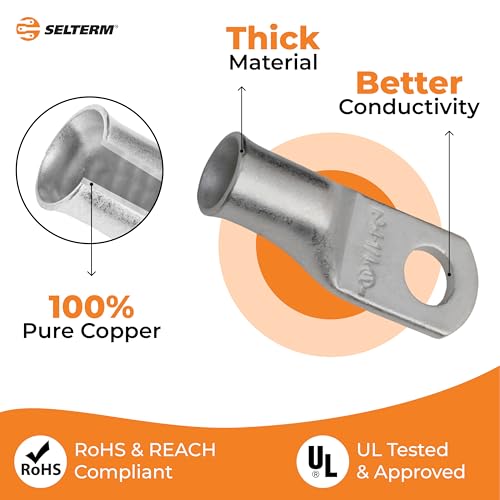 image for SELTERM 10pcs - 4 Awg - 1/4