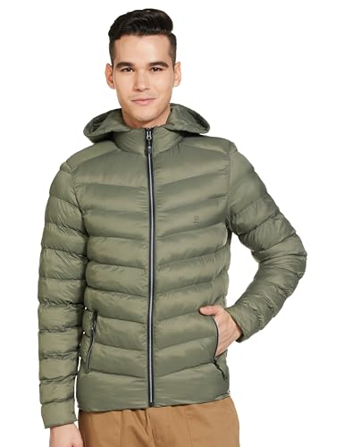 Image of Qube By Fort Collins Men's Regular Fit Puffer Jacket - Warm, Lightweight, Insulated Winter Outerwear