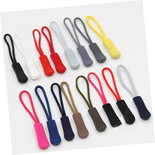BETOOKY 35 Pçs Cordão Zíper Puxar Cabeça Jaquetas Cordão Zíper Bolsas Bolsas Cordão Puxar Pano Pano