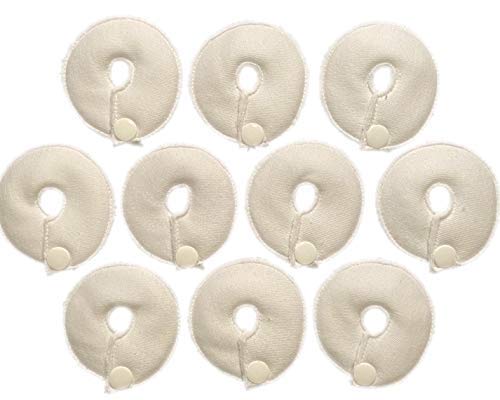 Cutie Button Pads G-tube 10 Pack Pads (white)