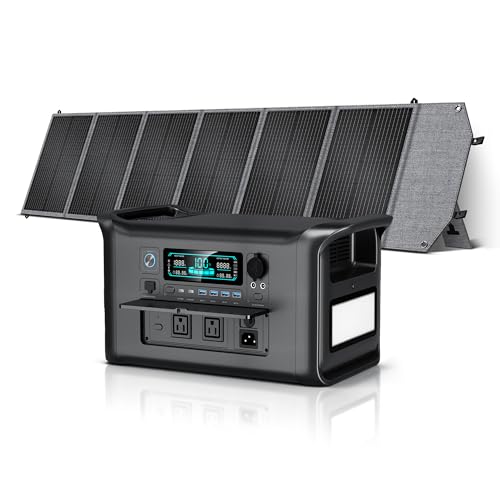 CTOLITY AP1000 Tragbare Powerstation mit 200W Solarpanel, 1800W Solargenerator, vollständige Aufladung in 60 Minuten, 1.024Wh LiFePO₄-Akku für Notstromversorgung, Stromausfälle und Camping
