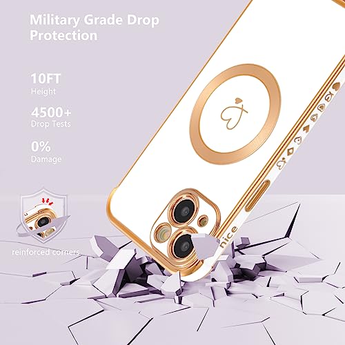 Coque iPhone 15 Plus mignonne à cœurs plaqués, cadeau idéal filles - 3