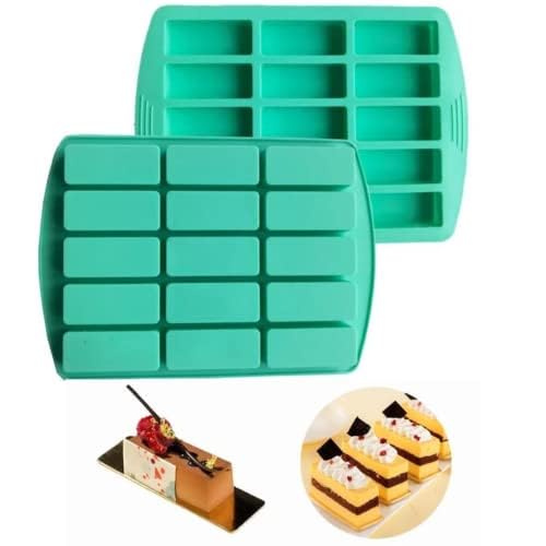 15-Cavity Narrow Rectangle Chocalate Mould, Caramel Mould Chocolate Truffles Candy Molds Ice Cube Tray, Fudge, Nuts, Protien bar, Pralines, Ganache, Ice Cube Tray, Jelly, Gummy Molds-image-47