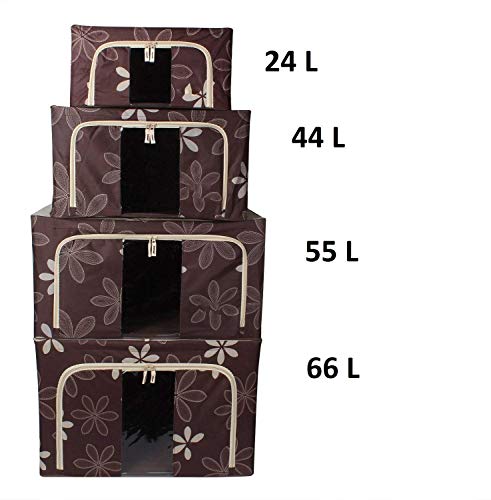 Image of Multi Functional Foldable Home Organization Steel Tip Based Waterproof Cloth Saree Cover Storage Bag with Handle (Multi Design-Color) (44 L)