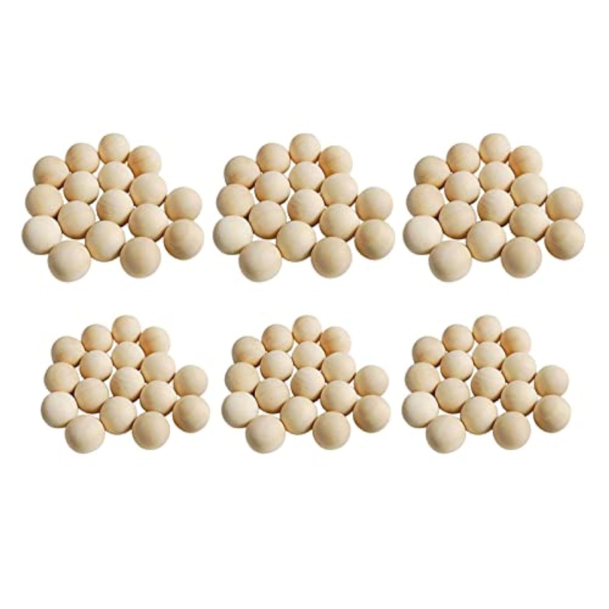 Bulk Round Wood Beads for DIY Crafting, 600 Pieces