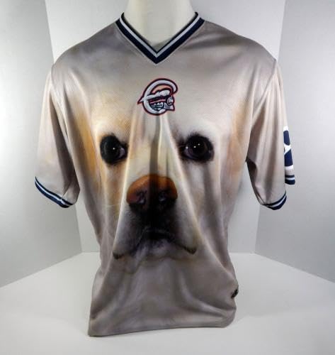 Miniatura 2 de 2017 Syracuse Chiefs Enny Romero #28 Game Used Signed Brown Dog Night Jersey - Game Used MLB Jerseys