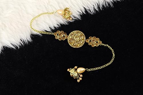 Image of NMII Gold Plated Chain Bracelet Rakhi For Brother Raksha Bandhan 2023 | Stylish Metal Rakhi | Rakhi for Brother /Bhabhi | Bracelet For Boys | Rakhi Combo | Rakhi Gift (Pack of 1)