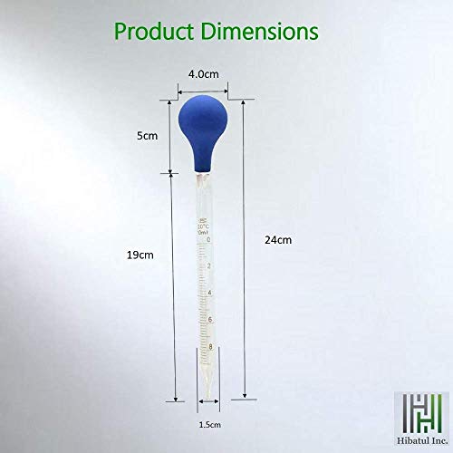 (2 Pack) Glass Graduated Medicine Dropper Pipettes Lab Dropper With Blue Rubber Cap And Scale (10Ml (2 Pack)) #TOP2