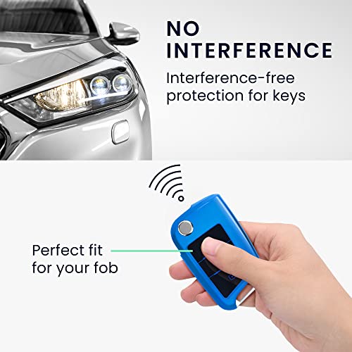 Autosleutelhoes voor VW Golf 7 - TPU beschermhoes - Zwart/Blauw - Afbeelding 4