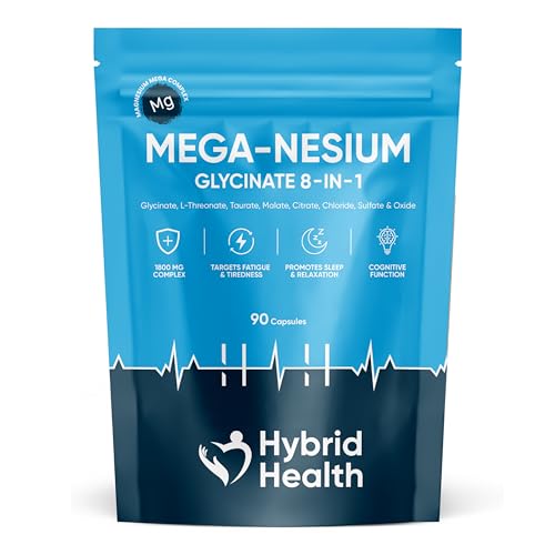 Mega-nesium Glycinate 8-in-1 Supplement 1800 MG | 90 Vegan Capsul...