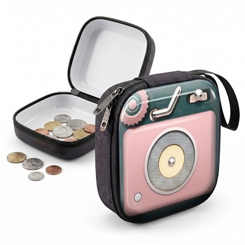 Image of Kraptick Multipurpose Coin Pouch for Men & Women, Compact Coin Organiser, Cash & Coin Holder Pouch, Stylish Mini Money Pouch for Everyday Use (Peach)