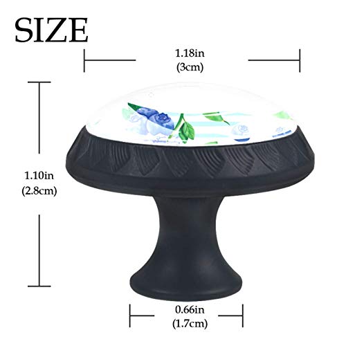 Boutons de meuble aquarelle bleus en verre pour relooker une commode - 5