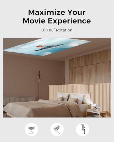 Aurzen Faltbare Beamer Halterung Ultrakompakt | 180° schwenkbar & Schnellaufbau | Projector Stand Universal kompatibel mit den Meisten Projektor für Benq,Wimius,Yaber,Acer (1/4 Zoll Gewinde) Ständer