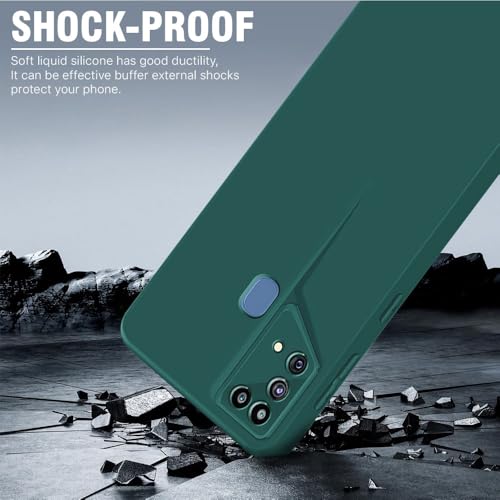 Image of WOW IMAGINE Slim Back Cover for Samsung Galaxy M31 Prime | M31 | F41 | Blade Series Ultra Thin Case with Lightweight Design | Camera Protection | Soft Matte Silicone Flexible Mobile Case - Green