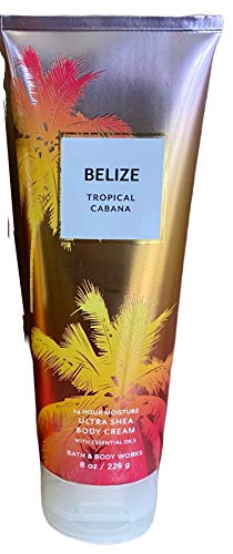 Bath and Body Works Lotion , Perfume Mist , Shower Gel Holiday and Tropical Fragrance Collection (Belize Shea Cream, 8 Ounce)