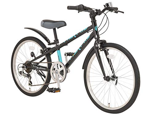 ネクスタイル(Nextyle) ジュニア クロスバイク 子ども用 自転車 シマノ製6段変速 前後泥除け クイックリリース NX-JC001 22インチ ブラック 46574
