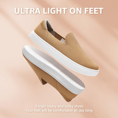 Image of STQ Slip on Shoes for Women Breathable Fashion Sneakers Comfortable Knit Casual Shoes