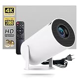 Projetor Portátil com Tela de 60 Polegadas Inclusa Kit Completo Android 13 Imagem 4K Wi-Fi Foco Automático Para Quarto Sala e Cinema em Casa