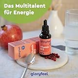 Vitamin B12 Tropfen (50ml) - 500µg Hochdosiert - 2 Aktivformen Methyl- & Adenosylcobalamin - Alkoholfrei & Vegan - Hoch bioverfügbar, laborgeprüft, ohne Zusätze in Deutschland hergestellt
