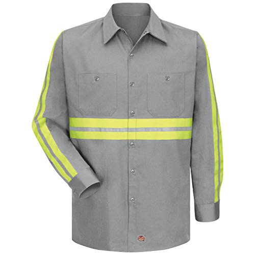 Red Kap Men's Long Sleeve Wrinkle-Resistant Cotton Work Shirt