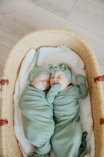 Image of Copper Pearl Swaddle Blankets for Newborns | Soft Stretchy Receiving Blankets for Boys and Girls | Large 46 x 46 Inch Baby Blankets | Lightweight and Breathable Swaddles | Clover