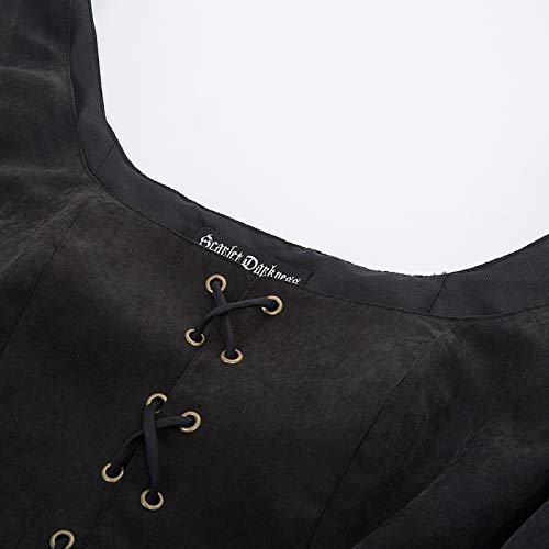 Scarlet Darkness Renaissance Costume Women Corset Tops for Women Cosplay Costume Pirate Bodice4