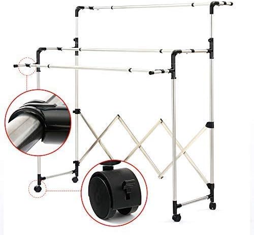 SUNPACE Laundry Drying Rack for Clothes SUN001 Rolling Collapsible Sweater Folding Clothes Dryer Rack for Outdoor and Indoor Use