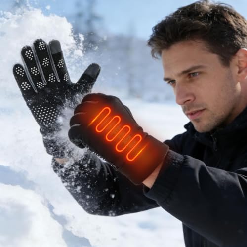 USB Electric Heated Gloves for Men Women Touchscreen Function Hand Warmers | 10×4'' Waterproof Winter Gloves Men Warm Gloves for Work Cycling Driving Hiking Exercise Running Motorcycle Gloves for Women - image 7