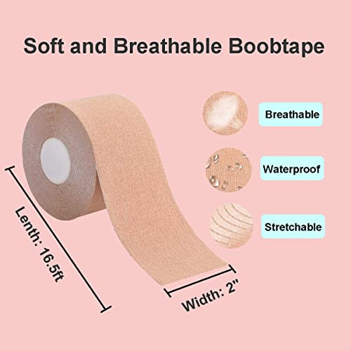 LECIEL Boob Tape, Boobtape for Breast Lift, Bra Tape for Strapless Dress with Large Breasts A-E Cup2