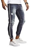 leif nelson jeans da uomo pantaloni jean ln-9415 blu w30/l32