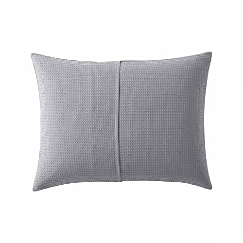Vera Wang - King Duvet Cover Set, Luxury Cotton Bedding With Button Closure, Includes Matching Shams (Waffle Pique Pewter Grey, King) #TOP7