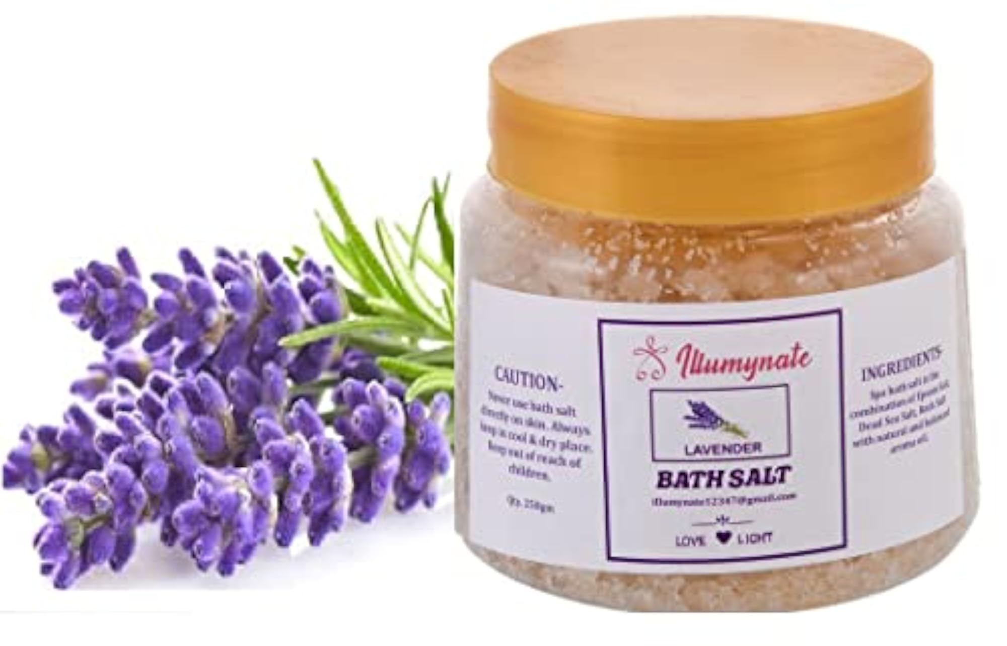 Lavender and Rose Bath Salt, Pack of 2, 250g