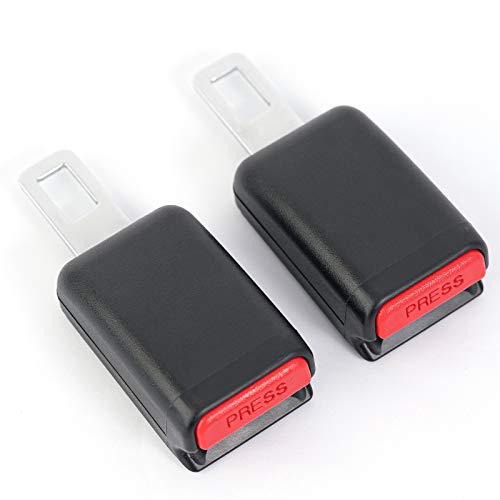 Aoerzn 2Pcs Premium Car Seat Belt Buckles, Black Auto Metal Safety Seat Belt Extender, Universal for Most Models