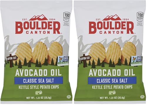 Image of BOULDER CANYON Classic Sea Salt Avocado Oil Potato Chips, 1.25 OZ (Pack of 2)