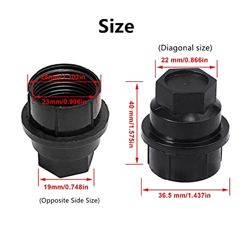 Fzjdsd 24 Pcs Black Wheel Lug Nut Covers Caps Compatible With Chevy Gmc 1500 2500 Full Size Truck Thread Size M27-2.0 Replace 15646250 #TOP3