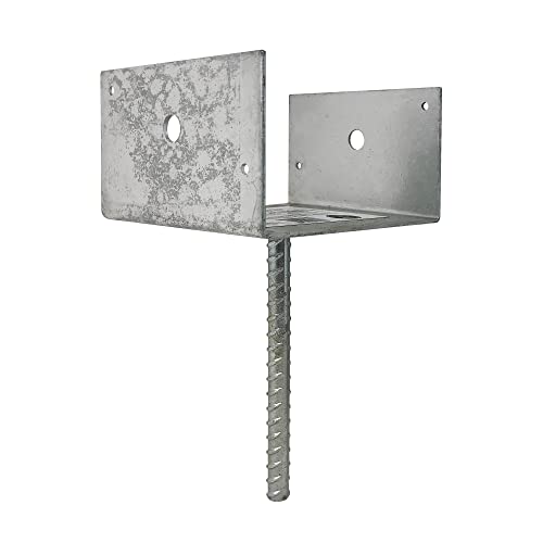 Nuvo Iron 6" x 6" Galvanized Steel Post Support Saddle Bracket