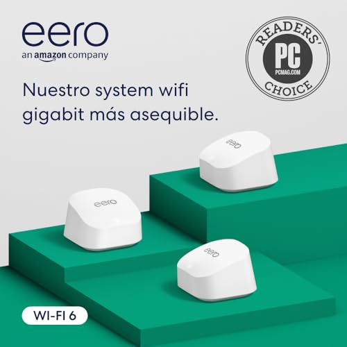 Router wifi de malla eero 6+ para conectar más de 75 dispositivos en casa