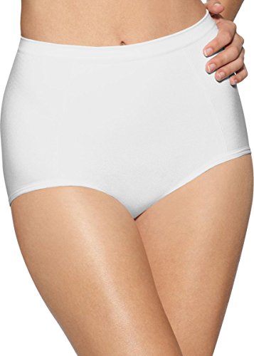 Bali womens Seamless Brief With Tummy Panel Ultra Control 2-Pack(X245)-2 White-XL