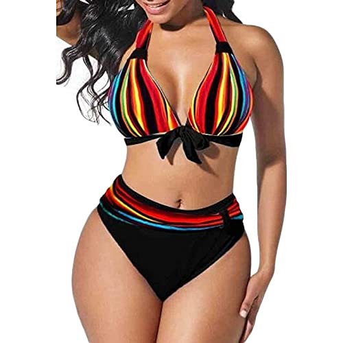Bikini dentelle grande taille femme maillot de bain rouge dos tressé bas réversible S-5XL