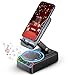 Hupoaf Phone Stand with Bluetooth Speaker with Sensing Playback, Foldable Phone Charger Stand with Wireless Speaker, Birthday Gifts for Men,Gadgets for Men, Sensing and Bluetooth Mode