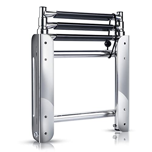 Marinebaby 3/4 Steps Under Platform Slide Mount Boat Boarding Ladder, Stainless Steel Telescoping Marine Ladder (3 Steps) by Marinebaby - Image 3