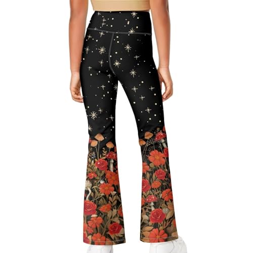 Image of Girls Flare Leggings Cute Bell Bottoms for Teen Girls Wide Leg Sweatpants for 5-14 T