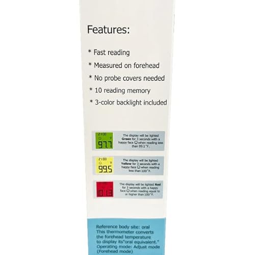 Bestmed 1 Second Reading Infrared Thermometer For Children & Adults | Forehead Det-306 | 3-Color Indicator, No-Touch | Fever Alarm #TOP3