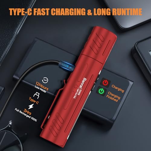 Image of Rechargeable Magnetic Small Powerful Flashlights, Bright Pocket Flashlight