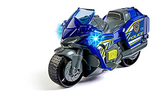 Dickie - Moto Police 15cm - Jouet pour Enfant - Son et Lumière - Piles Incluses - Dès 3 Ans - 203302031